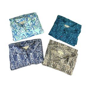 Lot of 4 Appleseed's Women's Print Button Down Shirt Plus Size 3X Long Sleeve